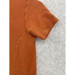 ZARA Women's Solid Orange Short Sleeve Dress Size Small Paneled A Line Photo 2