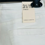 Vince Camuto Women's Ankle Jeans Size 12 White High-Rise Frayed Hem New Photo 6