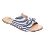 Journee Collection  Lillian Blue Stripe Flat Slide Sandal Size 8 New Photo 11