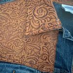 Diane Gilman Women’s Medium Denim And 100% Leather Vintage, Jean Jacket Blue Photo 1