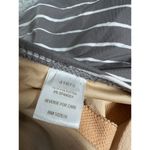 Garnet Hill  Size 8 Bathing Suit Swimsuit Top Tankini Padded Striped Beige White Photo 6