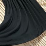 Soft Surroundings Solid Black Midi Corporate Goth Emo Holiday A Line Skirt LG Photo 3