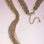 Premier Designs  Soft Satin Gold Tone Multi Strand Boho Necklace Photo 6