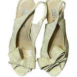 Bibi Anthropolgie Lou Pumps Heels Size 39/7 US Miho Natural‎ Womens Peep Toe Tan Photo 0