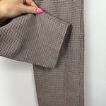 ZARA Herringbone Trouser Pants Sz Large Ruffle Pockets High Rise Black White Red Photo 10