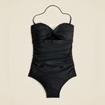 J.Crew  women’s Gemma ruched bandeau cutout one-piece black Size 8 NWT Photo 3