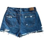 American Eagle  Comfort Stretch Waistband‎ Mom Short Destroyed Denim Size 6 Photo 2