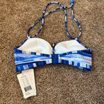 Freya Vibrant Blue and White Bali Bay Triangle Bikini Top Size undefined Photo 5