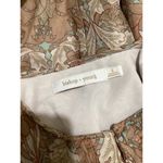 Bishop and Young  Tan Floral Sheer Long Sleeve Blouse Boho Peasant S Photo 4