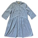 Tuckernuck Royal Shirt Mini Dress Blue Stripe Size Large Photo 9