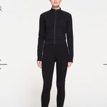 SKIMS  Women’s‎ M Zip Up Track Jacket Charcoal Black Cropped Sporty Loungewear Photo 6