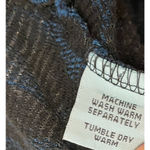 Vintage Cut Loose Long Sleeve Top Women Medium Blue Textured Stretch Boho Retro Photo 4