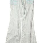 Miss Me  Cargo Pants Trouser Medium Mint 100% Linen Wide Leg Aztec Boho Y2K TALL Photo 0