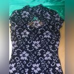 No Boundaries Women’s Floral Lace Bodycon Dress High Neck Halter Size M Photo 3