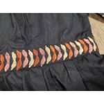 Eshakti  Wayward Fancies Black Autumn Leaves Embroidered Blouse XS/2 Orange Photo 3