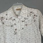 Wrangler Womens XS Pearl Snap Long Sleeve Embellished Western Shirt Embroidered Photo 6