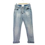 One Teaspoon NWT  Truckers Jeans Size 26 Lace Up Mid Rise Straight Leg Light Wash Photo 2