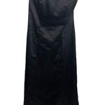 David's Bridal Bridesmaid Prom Dress Gown Sz 4 Black Strapless Satin A-line Photo 0