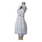 Francescas Womens Size Small White Lace Mini Dress Fit Flare Off Should…​ Photo 9