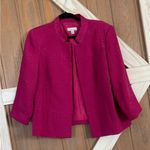 kim rogers  Elegant Fuchsia Women's Jacket.  Textured fabric. P2P 29”. SIZE 14P Photo 1