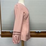Banana Republic  Factory Dusty Rose Long Lantern Sleeve V-Neck Blouse Size XS Photo 2