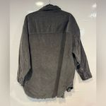 Aerie  Ribbed Denim Charcoal Black Quarter zip Shirt Jacket NWT Photo 3