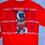 Mad engine Ugly Christmas Sweater Red Pug Dog PUGLY Sweatshirt Mad Engine s/m Size undefined Photo 1