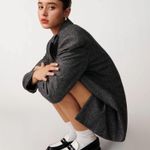 Reformation  Agathea Chunky Loafer Black & White Patent Upper Lugg Sole Sz 7.5 Photo 2