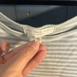 Truly Madly Deeply  Green and White Striped Shirt | Size Large Photo 4