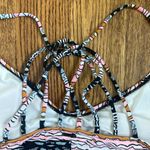 Volcom  Strappy Printed Bikini Top Size Small Black Multicolor Boho Pattern Photo 3