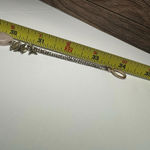 Talbots  Pink Stone Leaf Charms Gold Tone Station Necklace Signed Photo 4