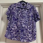 Erika womens purple short sleeve button up Photo 0