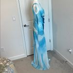 White Fox Boutique NWT White Fox Amore Backless Maxi Dress Aqua Blossom Vacation Cruise Medium Photo 12