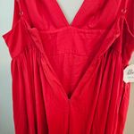 Fame and Partners  Elegant Red Maxi Dress V-Neck Formal Prom Long Wedding Ball Photo 8