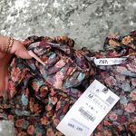 ZARA  Floral Ruffled Crop Top Photo 5