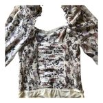 Free People NWT - - Brunch Date Floral Print Long Sleeve Bodysuit Ivory Combo -Size Small Photo 7