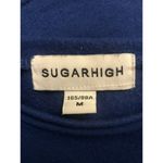 Sugar High  Clothing Blue crop sweatshirt with yellow smiley faces Photo 4