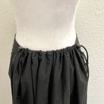 Unbranded 100% Nylon Utility Cinched Waist Midi Skirt Lagenlook size Medium Black Photo 1