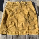 Free People Yellow Gold Denim Mini Skirt Size 0 Photo 1