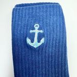 American Eagle  Women's Preppy Style Crew Socks with Anchor Design One Pack NWT Photo 2