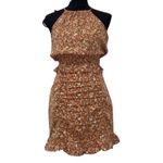 Paper Crane Floral Print Brown Skirt Set(Size Small) Photo 1