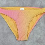 Xhilaration Orange Pink Ombre Ribbed Gold Metallic Bikini Bottom Swimwear Photo 0
