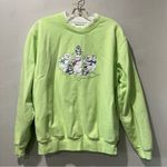 Morning Sun Polar Bear Embroidered Green Christmas Sweatshirt Size Large Photo 2