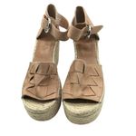 Marc Fisher  Womens Sandals Espadrille Wedge Platform Ankle Strap Suede Beige 11 Photo 1