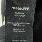 Zadig & Voltaire  small Black silk with Lace trim Camisole Photo 8