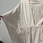 Anthropologie  Cream Textured bathing suit cover up XL Photo 2