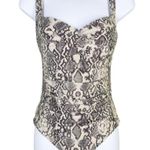 NIPTUCK SWIM Snake Print Ruched Multi Fit Cup One Photo 8