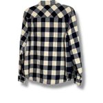 J.Crew  Buffalo Plaid Shirt Jacket Blue Ivory Pullover Women's Medium Shacket Photo 4