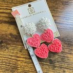 NWT Michelle McDowell Piper Pink Beaded Heart Earrings Photo 4