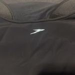 Speedo Shirred Empire Tummy Control One Piece Black Swimsuit Photo 4